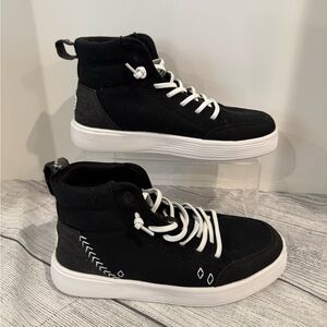 HEYDUDE Cody Hi Womens Canvas - Womens Comfortable Slip on Platform Sneaker